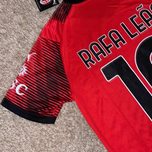 Puma AC Milan Rafael Leao 2023/2024 Men’s Home Soccer Jersey🆕 - Picture 3 of 10
